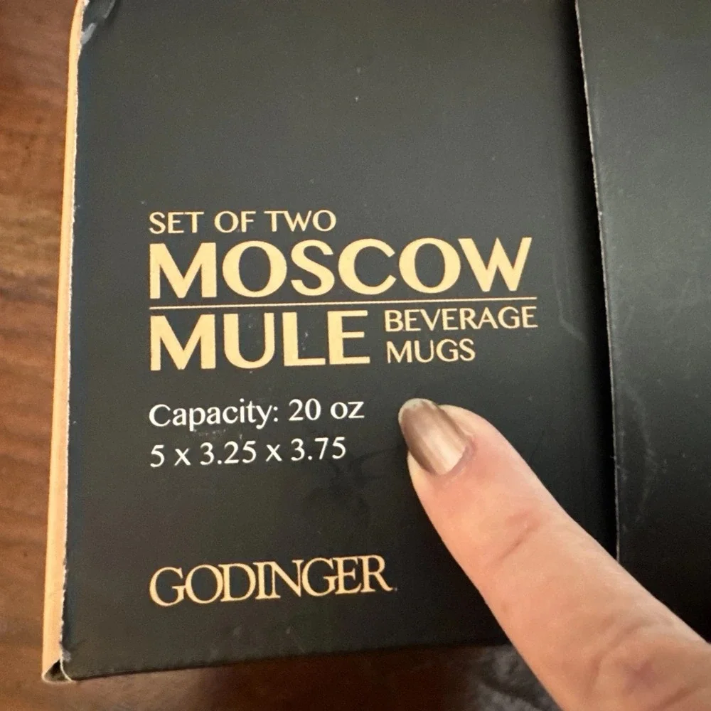 Godinger Moscow Mule Mugs - Set of 2‎ Copper Beverage Mugs, Extra Large 20 oz